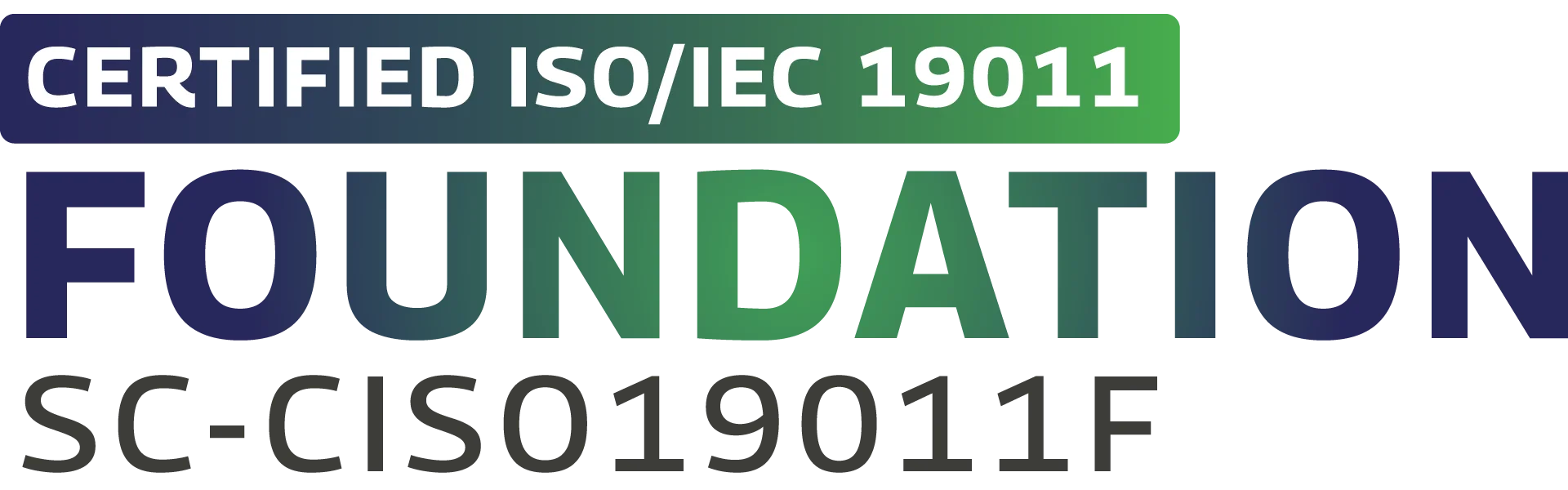 logo certificación ISO/IEC 19011 Foundation