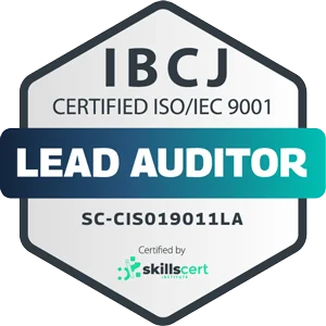 Certified ISO/IEC 9001 Lead Auditor SC-CISO19011LA